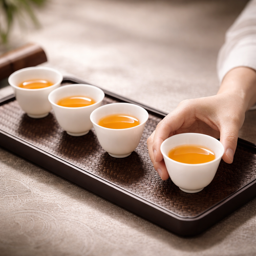 Coffret de service à thé en porcelaine blanche Subtilsthes