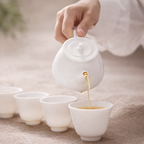 Coffret de service à thé en porcelaine blanche Subtilsthes