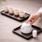 Coffret de service à thé en porcelaine blanche Subtilsthes