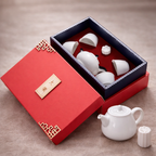 Coffret de service à thé en porcelaine blanche Subtilsthes