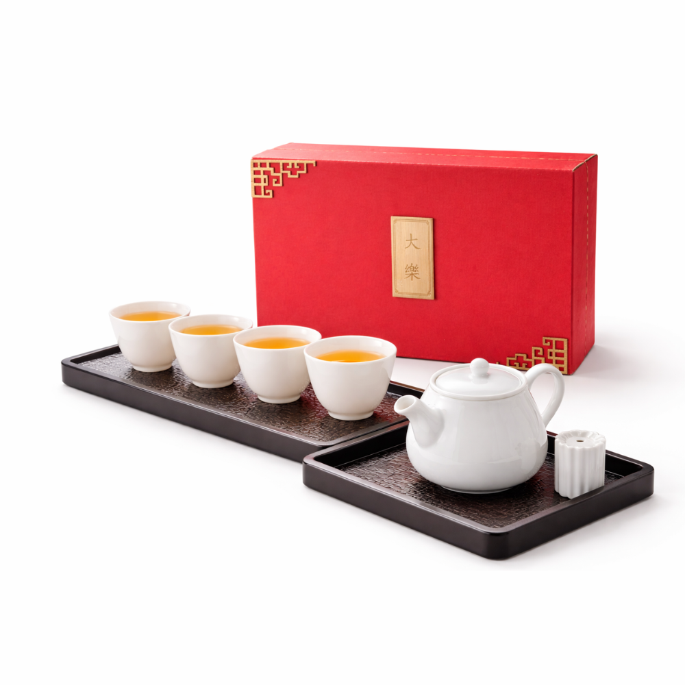 Coffret de service à thé en porcelaine blanche Subtilsthes