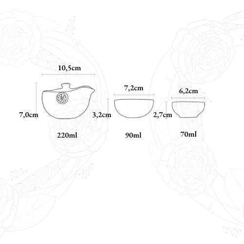 Service à thé portable en céramique Subtilsthes